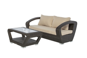 Mega Sale - Weather Wicker Loveseat with Coffee table